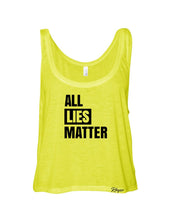 Women's Neon "All Lies Matter" Flowy Boxy Tank
